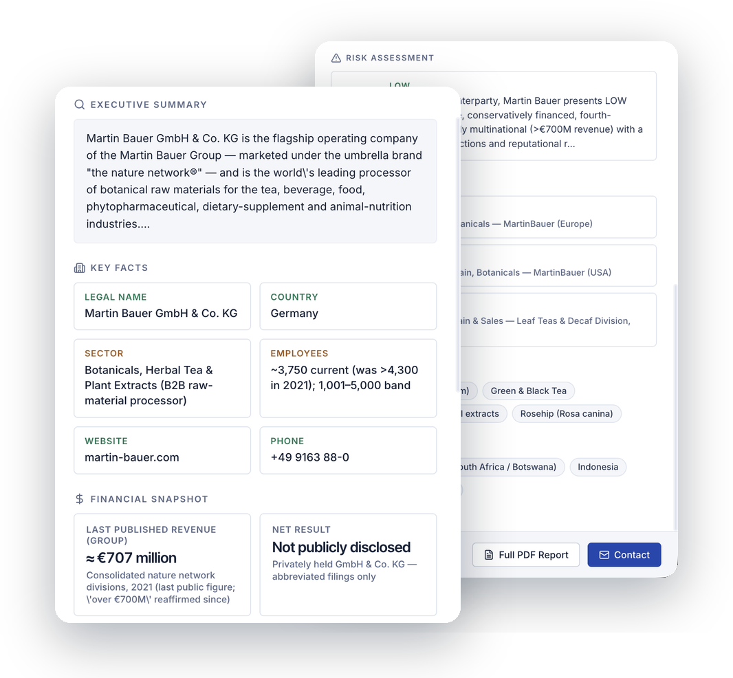 ShipScout contact intelligence report